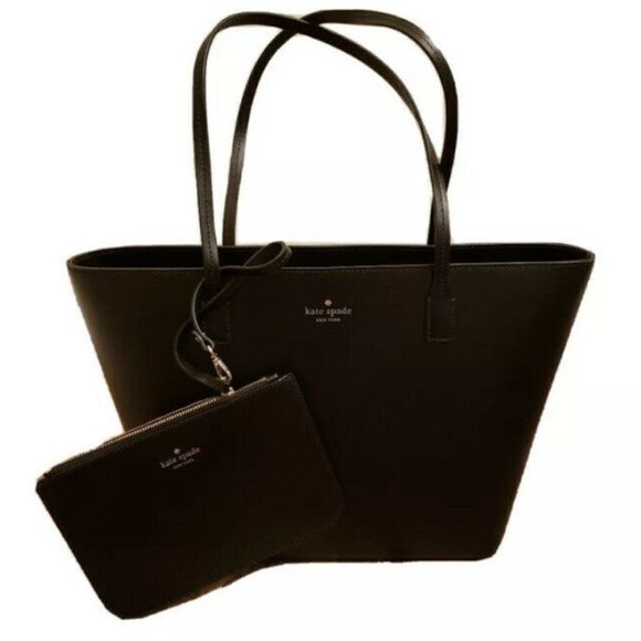 KATE SPADE Small Harmony Black Tote & Wristlet - Picture 1 of 6